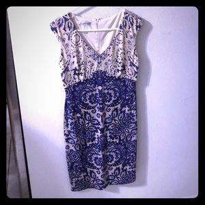 Blue and white casual dress, never worn!